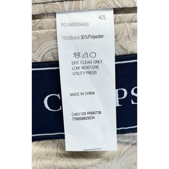 Chaps Mens Blazer Clay Brown 2 Button Jacket Sport‎ Coat 42L - Picture 9 of 10